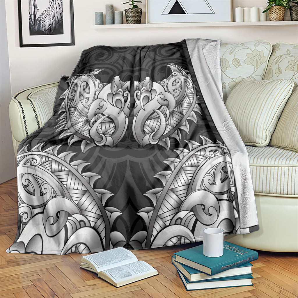 New Zealand Ta Moko Blanket Aotearoa Maori Chest Tattoo Black