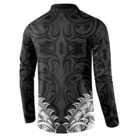 New Zealand Ta Moko Button Sweatshirt Aotearoa Maori Chest Tattoo Black