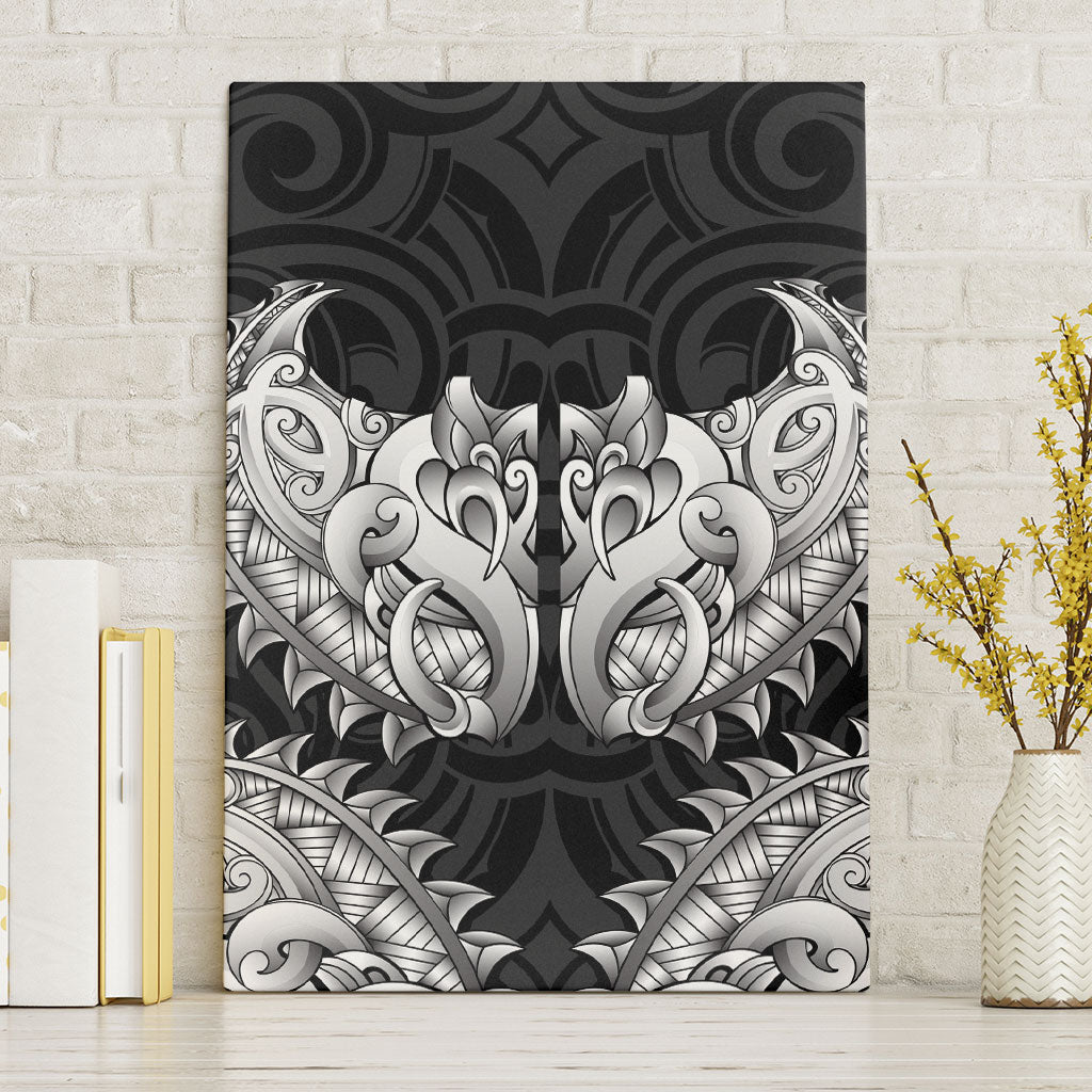 New Zealand Ta Moko Canvas Wall Art Aotearoa Maori Chest Tattoo Black