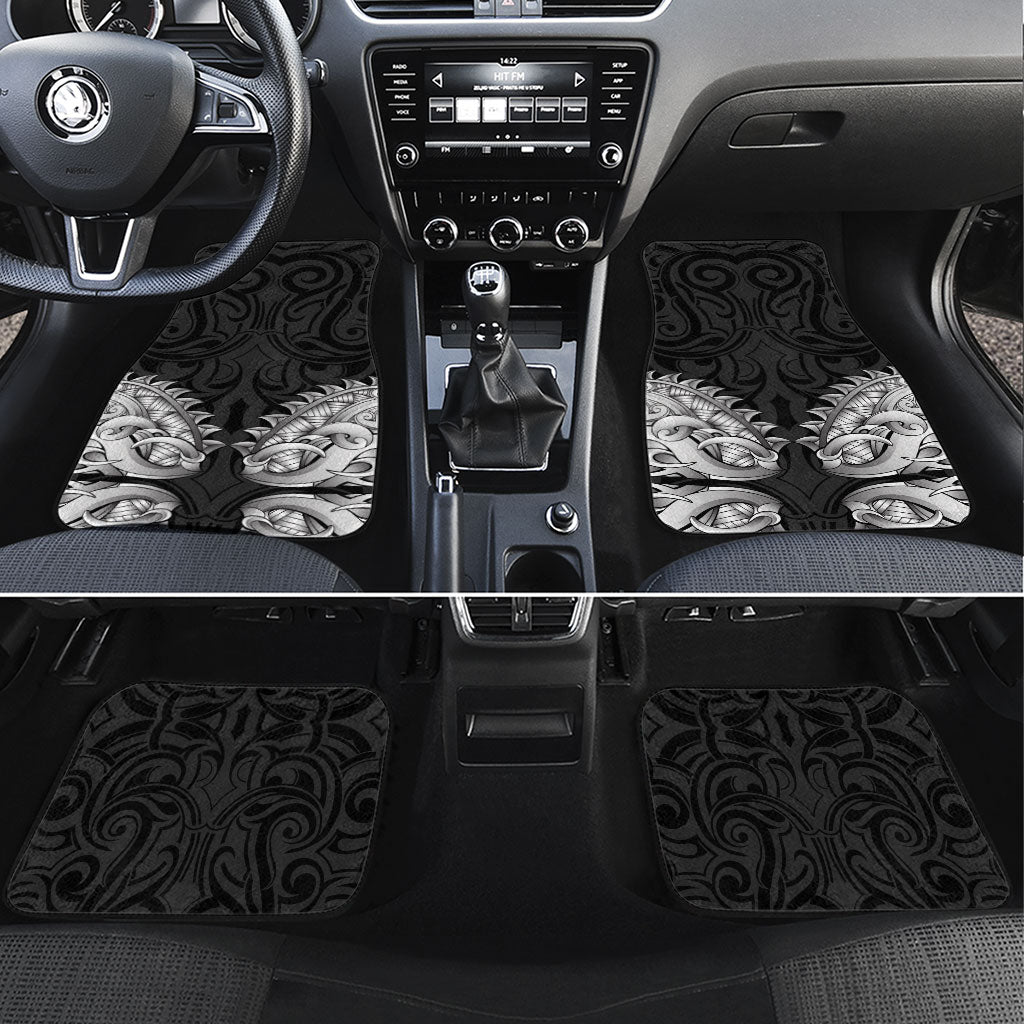 New Zealand Ta Moko Car Mats Aotearoa Maori Chest Tattoo Black