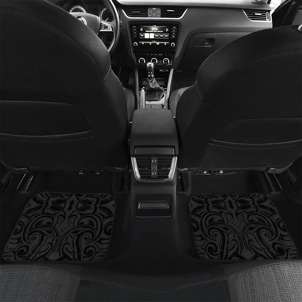 New Zealand Ta Moko Car Mats Aotearoa Maori Chest Tattoo Black