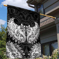 New Zealand Ta Moko Garden Flag Aotearoa Maori Chest Tattoo Black