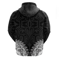 New Zealand Ta Moko Hoodie Aotearoa Maori Chest Tattoo Black