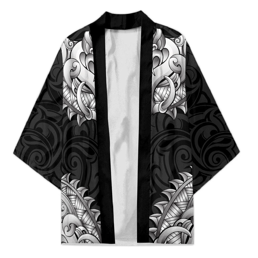 New Zealand Ta Moko Kimono Aotearoa Maori Chest Tattoo Black