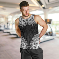 New Zealand Ta Moko Men Tank Top Aotearoa Maori Chest Tattoo Black