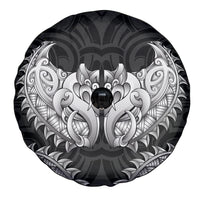 New Zealand Ta Moko Spare Tire Cover Aotearoa Maori Chest Tattoo Black