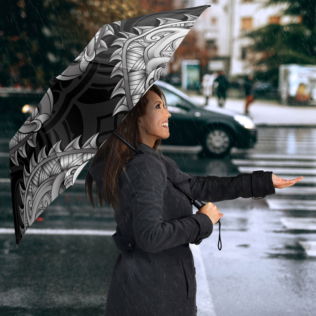 New Zealand Ta Moko Umbrella Aotearoa Maori Chest Tattoo Black