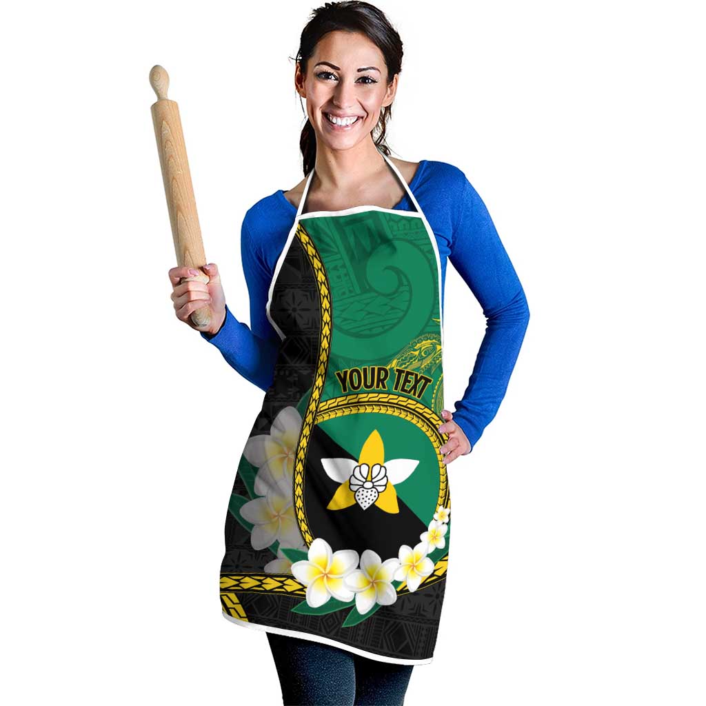 Personalised PNG Enga Provins Apron Papua New Guinea Plumeria Melanesian Pattern LT14 - Polynesian Pride