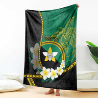 Personalised PNG Enga Provins Blanket Papua New Guinea Plumeria Melanesian Pattern LT14 - Polynesian Pride