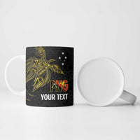 Personalised PNG Enga Provins Ceramic Mug Papua New Guinea Plumeria Melanesian Pattern - Polynesian Pride