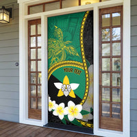 Personalised PNG Enga Provins Door Cover Papua New Guinea Plumeria Melanesian Pattern LT14 - Polynesian Pride