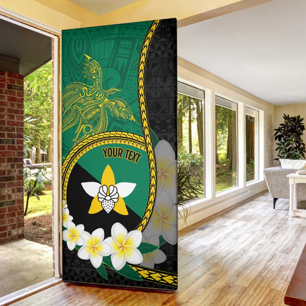 Personalised PNG Enga Provins Door Cover Papua New Guinea Plumeria Melanesian Pattern LT14 - Polynesian Pride