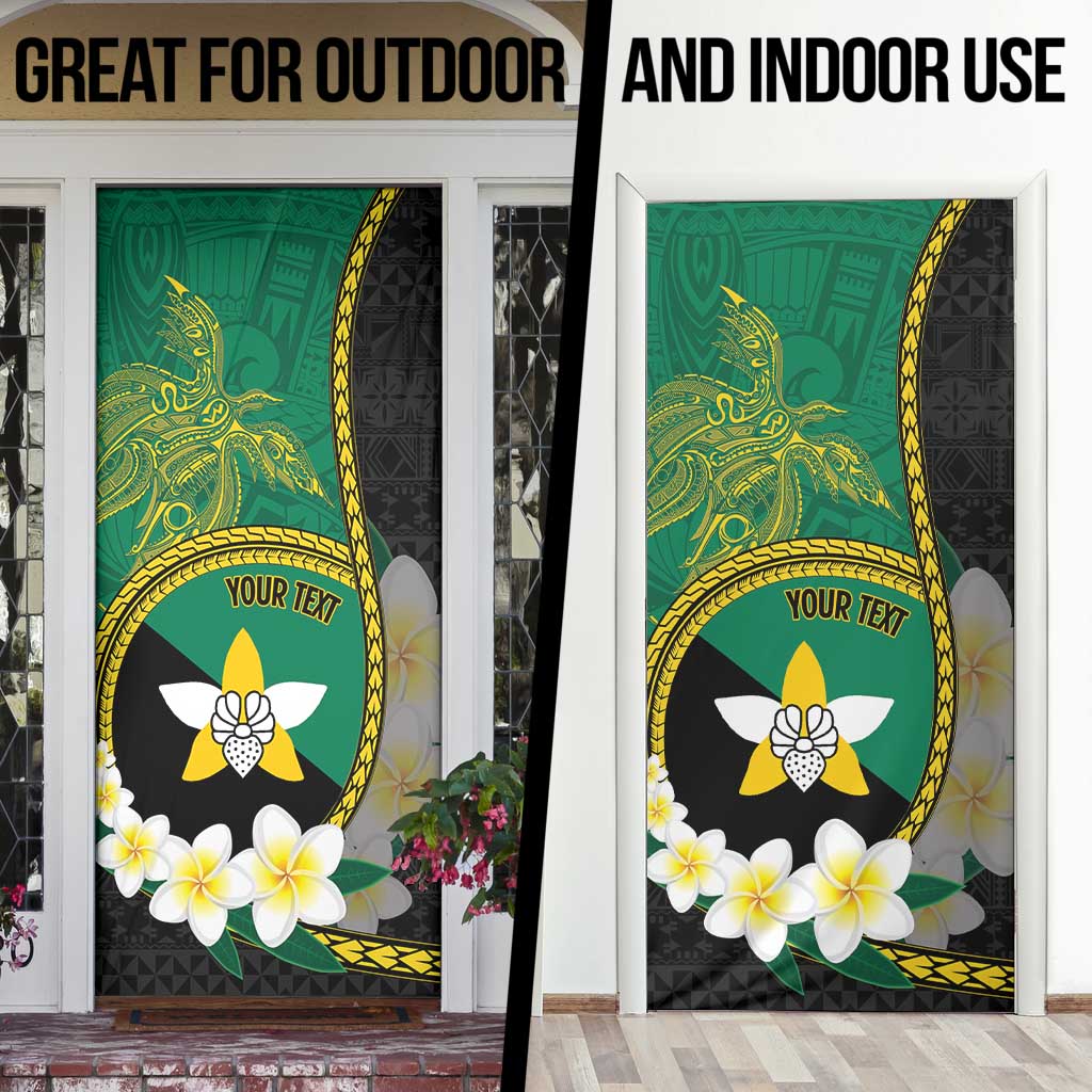 Personalised PNG Enga Provins Door Cover Papua New Guinea Plumeria Melanesian Pattern LT14 - Polynesian Pride