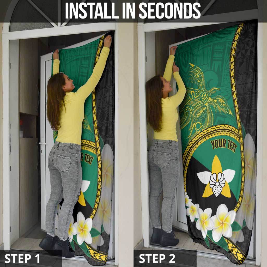 Personalised PNG Enga Provins Door Cover Papua New Guinea Plumeria Melanesian Pattern LT14 - Polynesian Pride