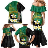 Personalised PNG Enga Provins Family Matching Mermaid Dress and Hawaiian Shirt Papua New Guinea Plumeria Melanesian Pattern LT14 - Polynesian Pride