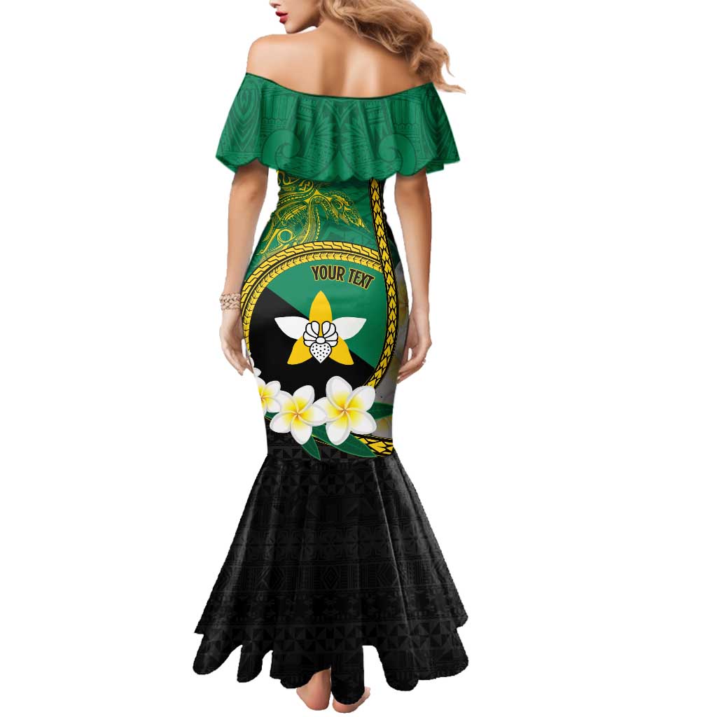 Personalised PNG Enga Provins Family Matching Mermaid Dress and Hawaiian Shirt Papua New Guinea Plumeria Melanesian Pattern LT14 - Polynesian Pride