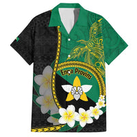 Personalised PNG Enga Provins Family Matching Off Shoulder Short Dress and Hawaiian Shirt Papua New Guinea Plumeria Melanesian Pattern LT14 Dad's Shirt - Short Sleeve Black - Polynesian Pride