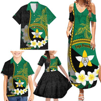 Personalised PNG Enga Provins Family Matching Summer Maxi Dress and Hawaiian Shirt Papua New Guinea Plumeria Melanesian Pattern LT14 - Polynesian Pride