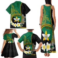 Personalised PNG Enga Provins Family Matching Tank Maxi Dress and Hawaiian Shirt Papua New Guinea Plumeria Melanesian Pattern LT14 - Polynesian Pride