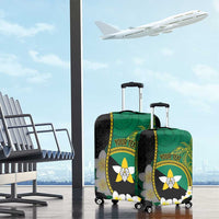 Personalised PNG Enga Provins Luggage Cover Papua New Guinea Plumeria Melanesian Pattern - Polynesian Pride
