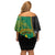 Personalised PNG Enga Provins Off Shoulder Short Dress Papua New Guinea Plumeria Melanesian Pattern - Polynesian Pride