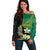 Personalised PNG Enga Provins Off Shoulder Sweater Papua New Guinea Plumeria Melanesian Pattern - Polynesian Pride