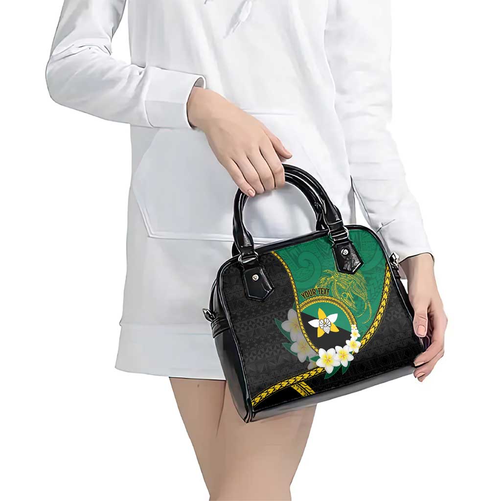 Personalised PNG Enga Provins Shoulder Handbag Papua New Guinea Plumeria Melanesian Pattern - Polynesian Pride