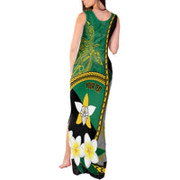Personalised PNG Enga Provins Tank Maxi Dress Papua New Guinea Plumeria Melanesian Pattern - Polynesian Pride