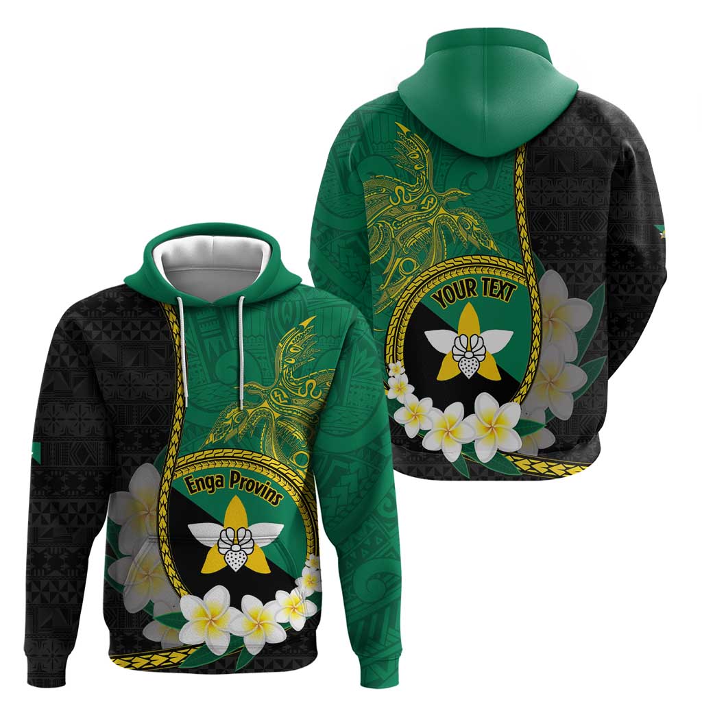 Personalised PNG Enga Provins Zip Hoodie Papua New Guinea Plumeria Melanesian Pattern - Polynesian Pride