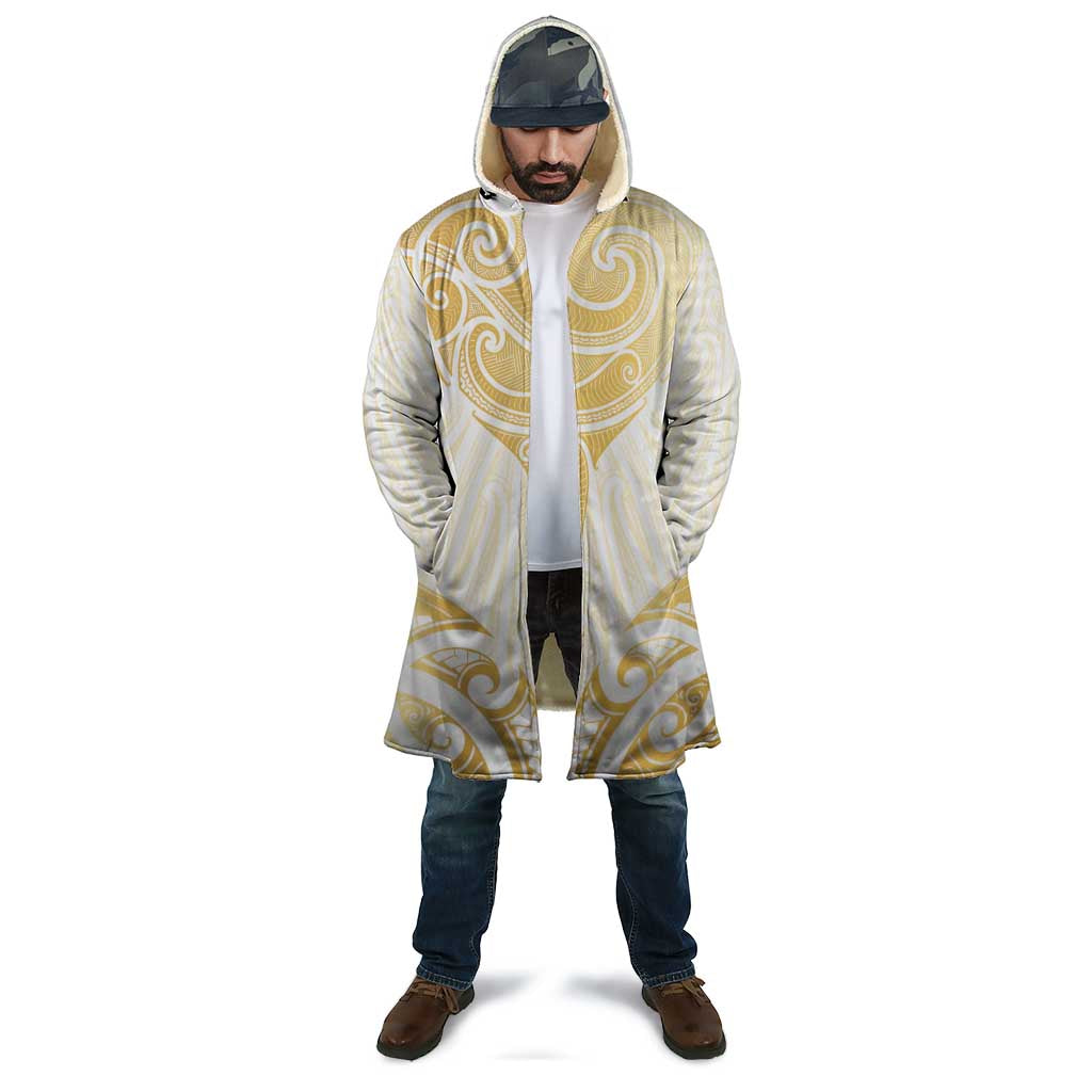 Gold White New Zealand Manta Ray Cloak Aotearoa Maori Haehae - Polynesian Pride