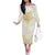 Gold White New Zealand Manta Ray Family Matching Off The Shoulder Long Sleeve Dress and Hawaiian Shirt Aotearoa Maori Haehae - Polynesian Pride