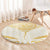 Gold White New Zealand Manta Ray Round Carpet Aotearoa Maori Haehae - Polynesian Pride