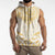 Gold White New Zealand Manta Ray Sleeveless Zip Hoodie Aotearoa Maori Haehae - Polynesian Pride