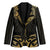 Gold Black New Zealand Manta Ray Blazer Aotearoa Maori Haehae - Polynesian Pride