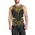 Gold Black New Zealand Manta Ray Men Tank Top Aotearoa Maori Haehae - Polynesian Pride