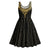 Gold Black New Zealand Manta Ray Midi Dress Aotearoa Maori Haehae - Polynesian Pride