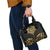 Gold Black New Zealand Manta Ray Shoulder Handbag Aotearoa Maori Haehae - Polynesian Pride