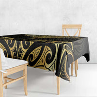 Gold Black New Zealand Manta Ray Tablecloth Aotearoa Maori Haehae LT14 - Polynesian Pride