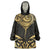 Gold Black New Zealand Manta Ray Wearable Blanket Hoodie Aotearoa Maori Haehae - Polynesian Pride