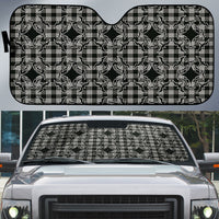 Eleele Hawaii Iwa Bird Palaka Motifs Auto Sun Shade LT14 Black - Polynesian Pride