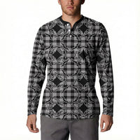 Eleele Hawaii Iwa Bird Palaka Motifs Button Sweatshirt LT14 - Polynesian Pride