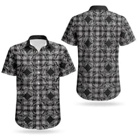 Eleele Hawaii Iwa Bird Palaka Motifs Couples Matching Long Sleeve Bodycon Dress and Hawaiian Shirt LT14 - Polynesian Pride