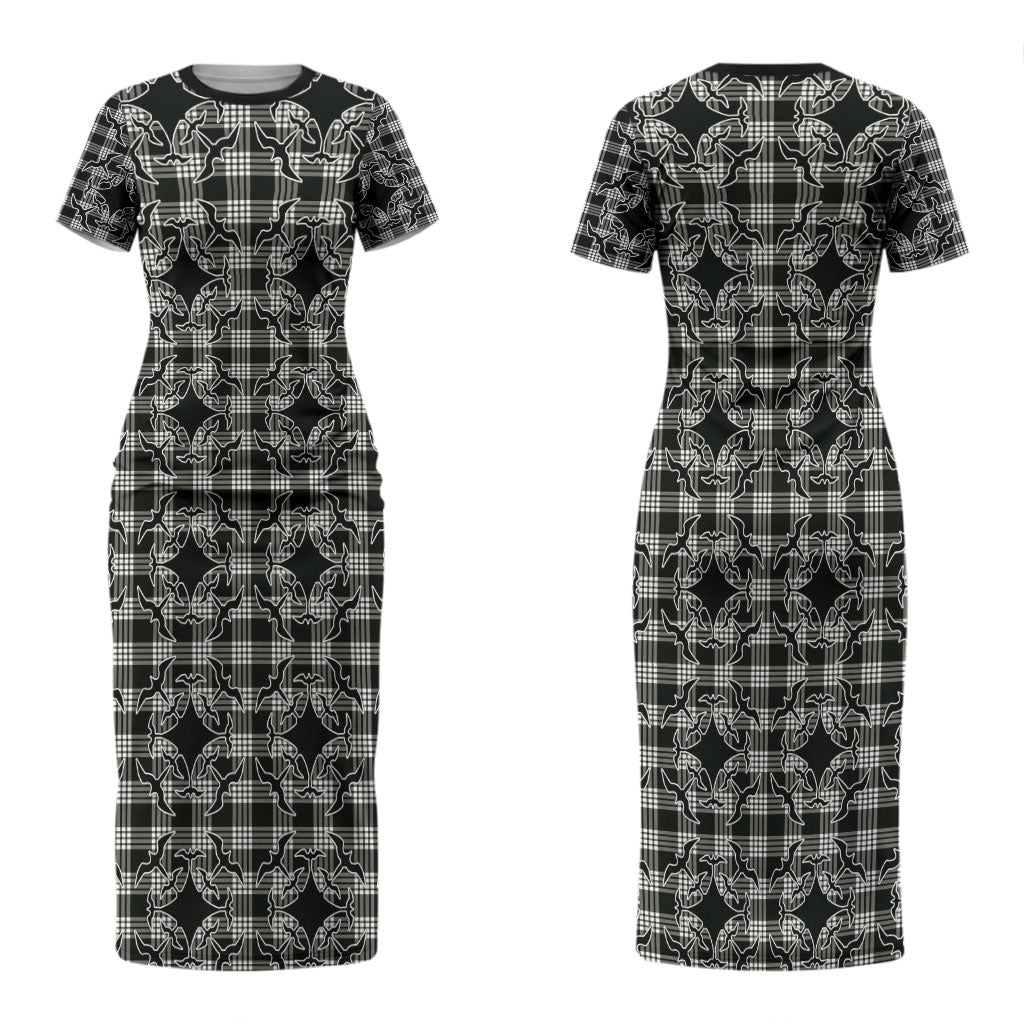 Eleele Hawaii Iwa Bird Palaka Motifs Couples Matching Short Sleeve Bodycon Dress and Hawaiian Shirt LT14 - Polynesian Pride