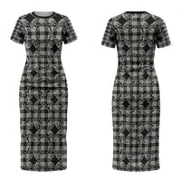 Eleele Hawaii Iwa Bird Palaka Motifs Couples Matching Short Sleeve Bodycon Dress and Hawaiian Shirt LT14 - Polynesian Pride