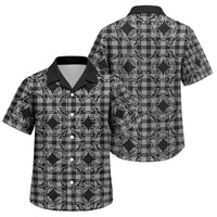 Eleele Hawaii Iwa Bird Palaka Motifs Family Matching Off Shoulder Maxi Dress and Hawaiian Shirt LT14 Son's Shirt Black - Polynesian Pride