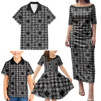 Eleele Hawaii Iwa Bird Palaka Motifs Family Matching Puletasi and Hawaiian Shirt LT14 - Polynesian Pride