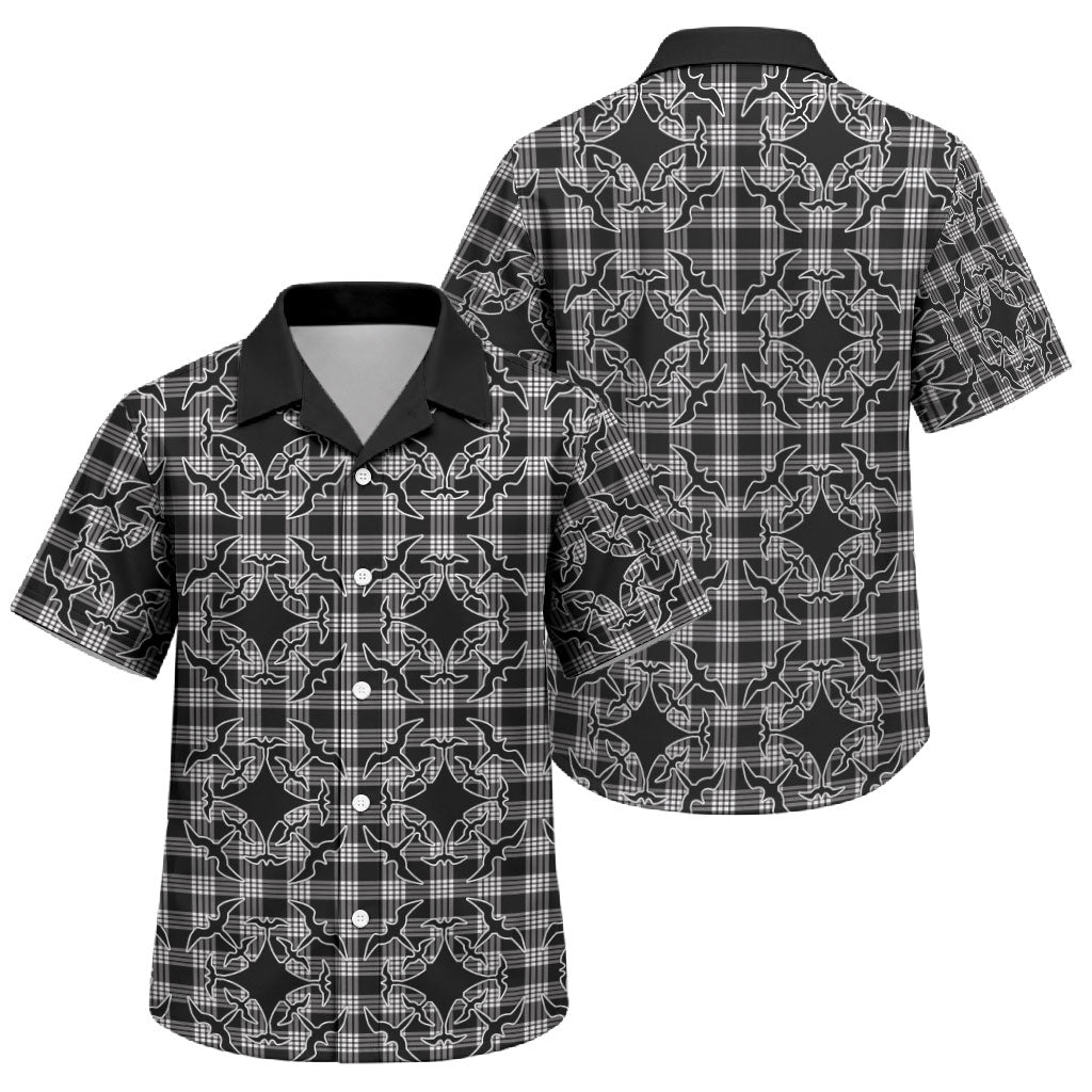Eleele Hawaii Iwa Bird Palaka Motifs Family Matching Summer Maxi Dress and Hawaiian Shirt LT14 Son's Shirt Black - Polynesian Pride
