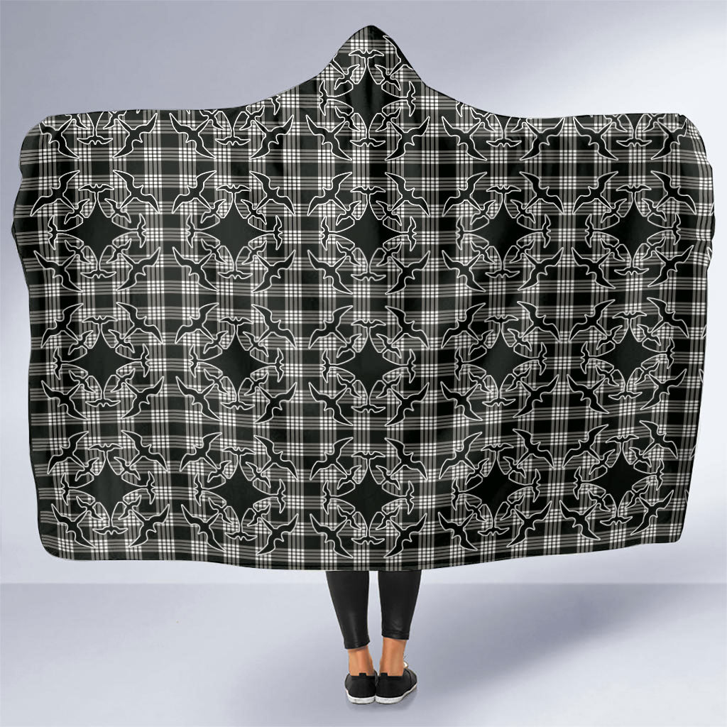 Eleele Hawaii Iwa Bird Palaka Motifs Hooded Blanket