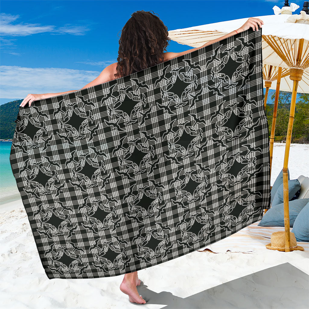 Eleele Hawaii Iwa Bird Palaka Motifs Sarong