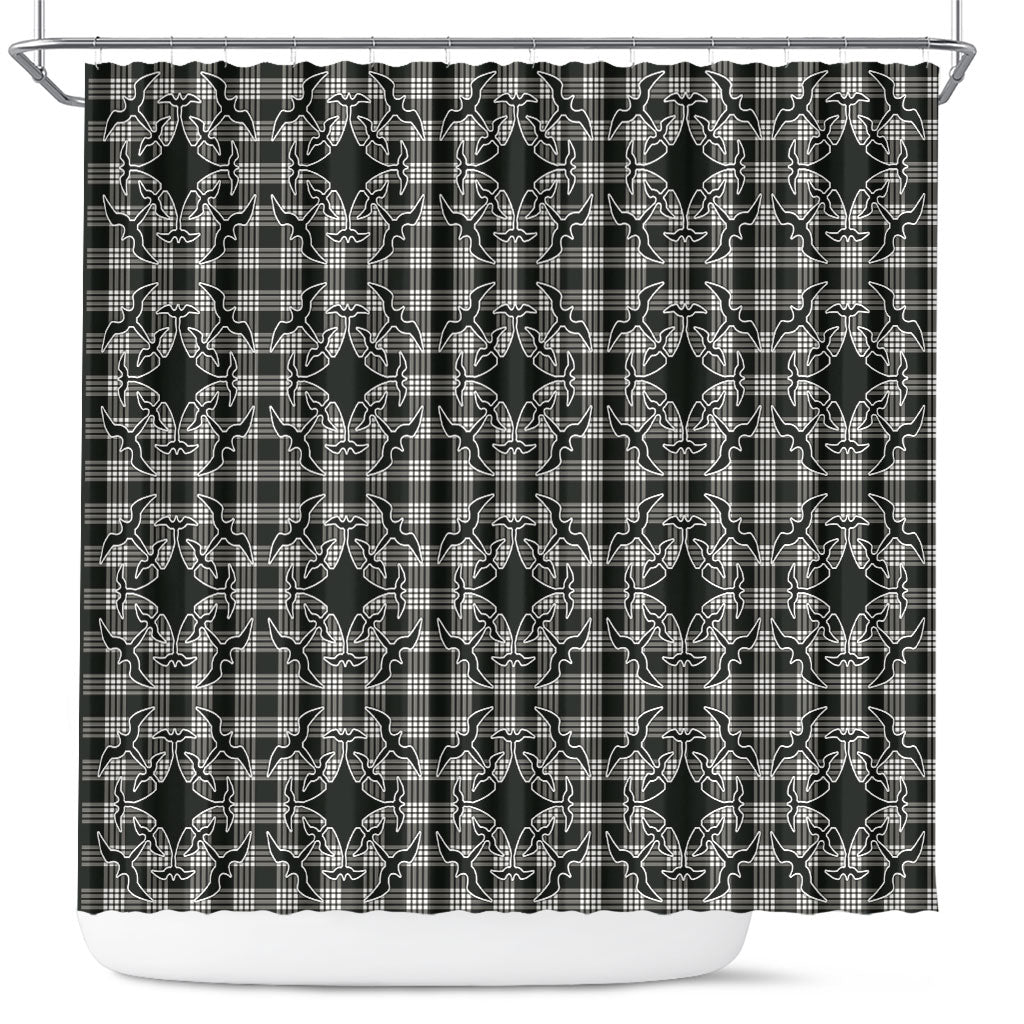 Eleele Hawaii Iwa Bird Palaka Motifs Shower Curtain